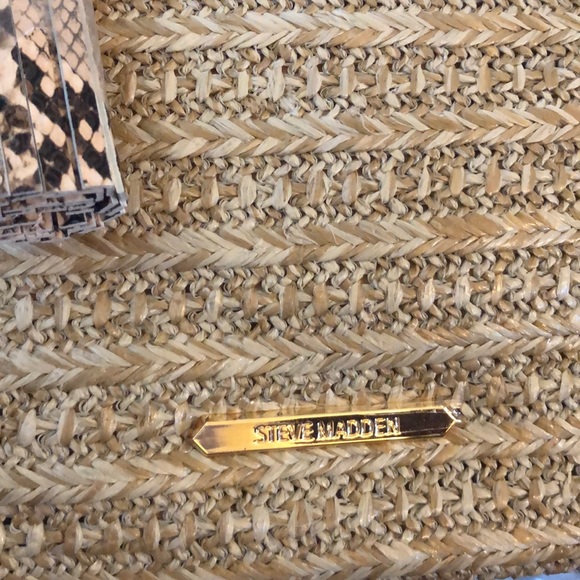 NEW! Rattan Steve Madden Woven Snakeskin‎ Purse - Picture 7 of 8